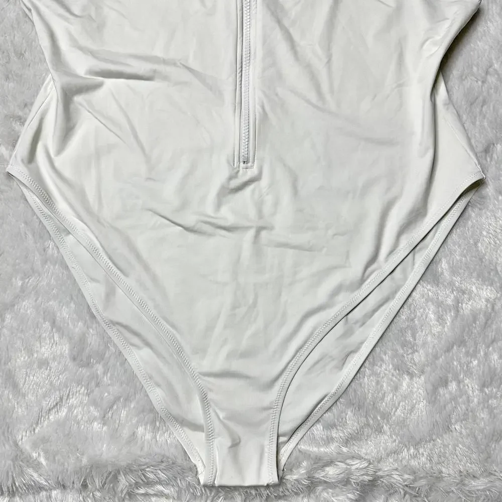 NWT Skims Rare Sleeveless Zipper Sporty One-Piece Swimsuit Marble Women’s 4X